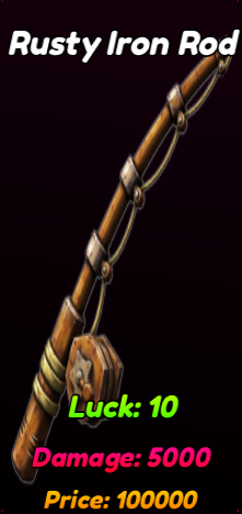 Rusty Iron Rod in Titan Fishing roblox experience