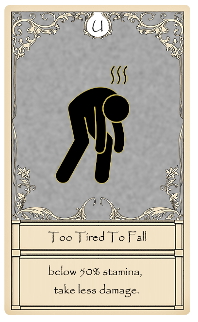 Too Tired To Fall Card from Bridger Western Roblox Experience