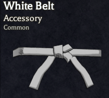 white belt accessory in bizarre lineage