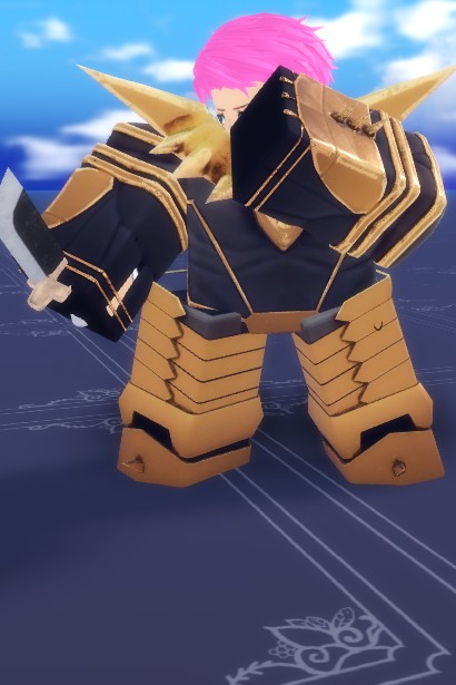 Player wearing one of the bankai outfits in Paradox roblox experience