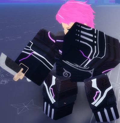 Player wearing one of the bankai outfits in Paradox roblox experience