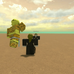 player performing the variant of barrage skill with Gold Experience stand in Bridger: western