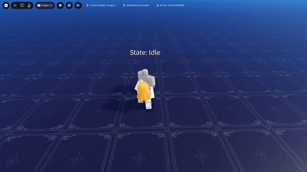 player performing Guard skill in Paradox roblox experience.