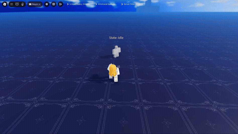 player performing kick assault skill in Paradox roblox experience