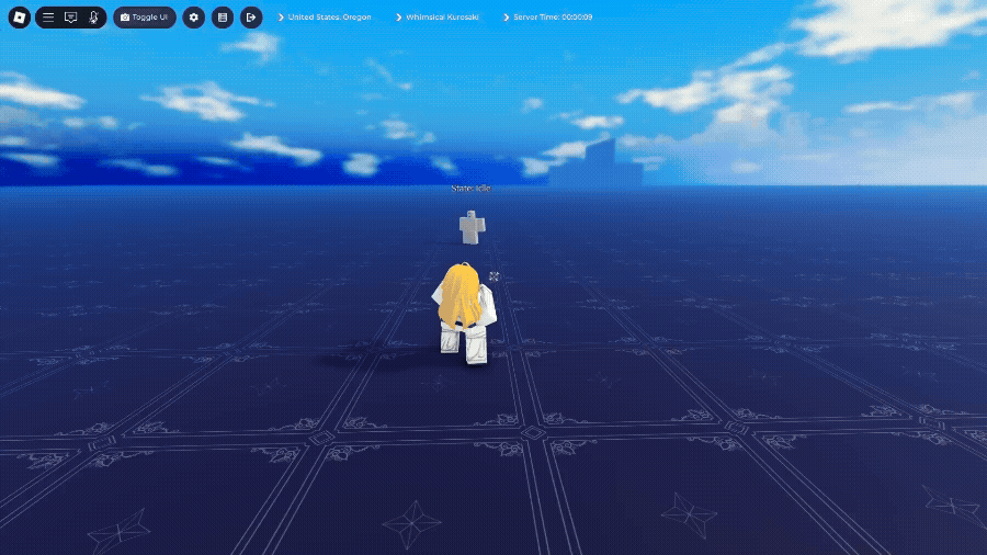 player performing Leap skill in Paradox roblox experience