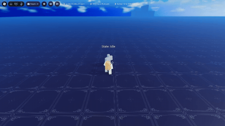 player performing Triple Piercer skill air variant in Paradox roblox experience