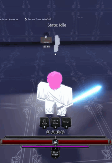 Player performing the Quincy Kido Skill Licht Regen in Paradox roblox experience