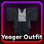 Yeager Outfit cosmetic in anime apocalypse roblox experience