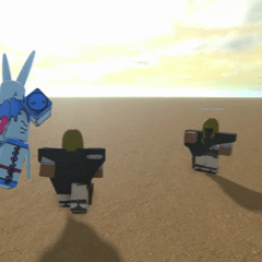 D4C Chop Barrage Ability in Bridger: Western Roblox Experience.
