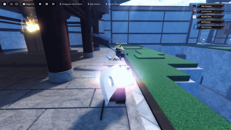 Player performing Thousand Blades skill in paradox roblox experience