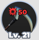 Worn Iron Scythe Weapon from Slime Seas Roblox Experience