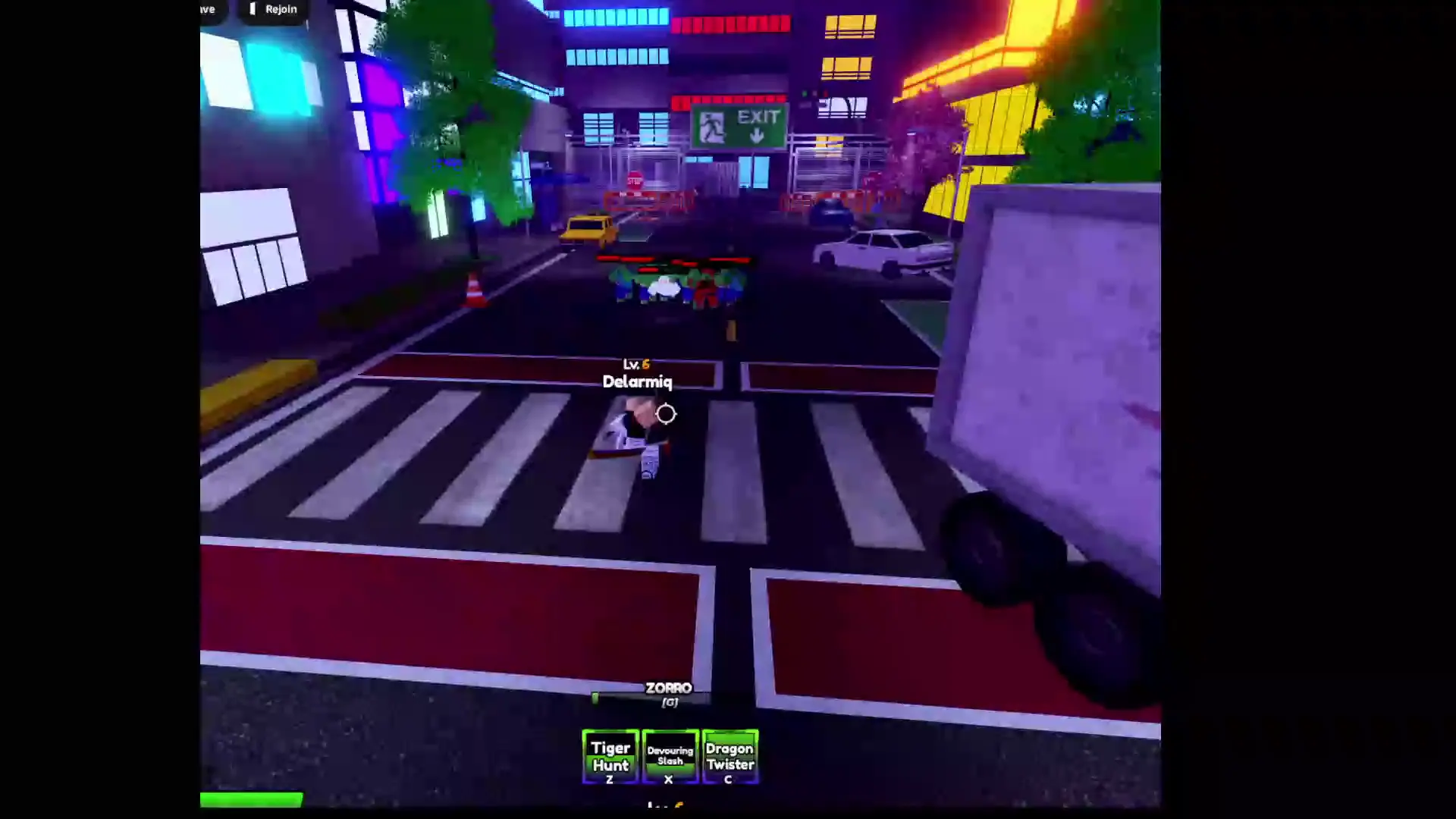 Player performing Zorro ability's C skill in anime apocalypse roblox experience