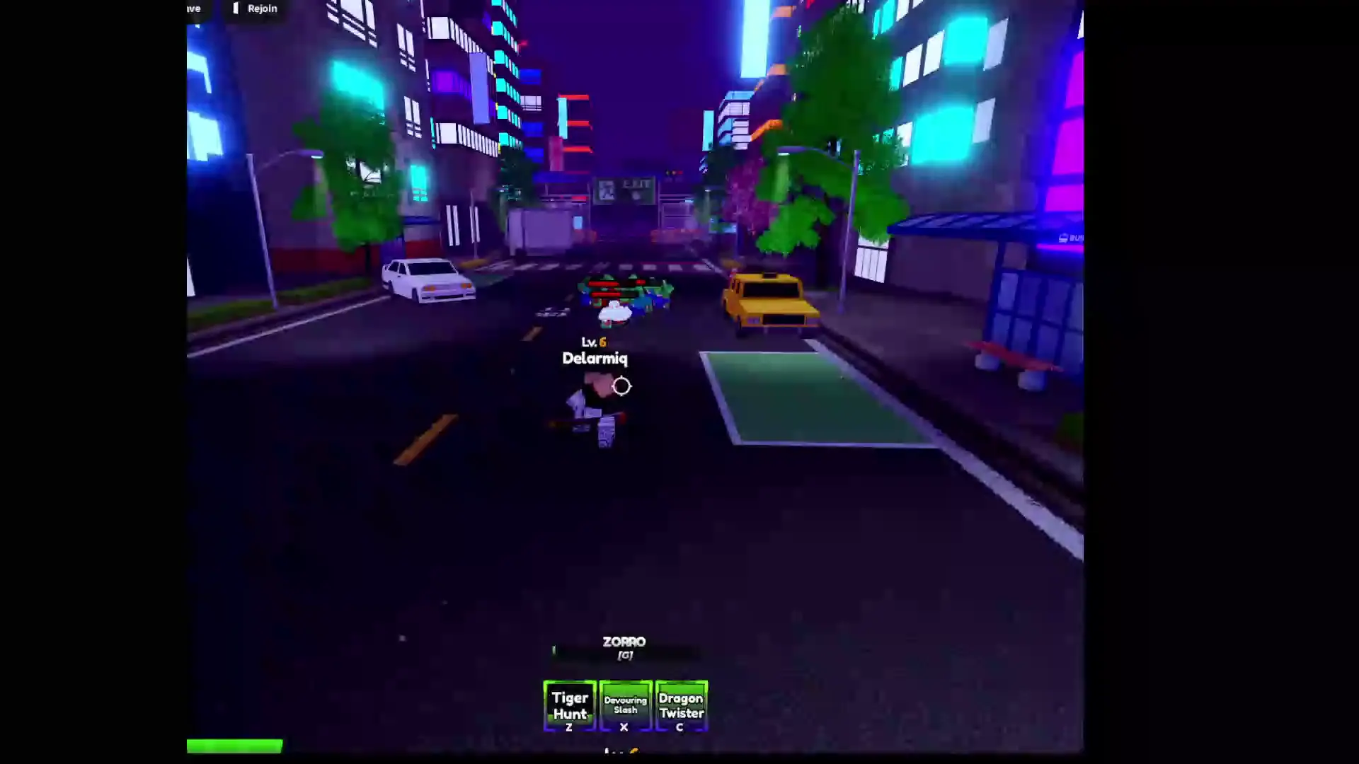 Player performing Zorro ability's X skill in anime apocalypse roblox experience