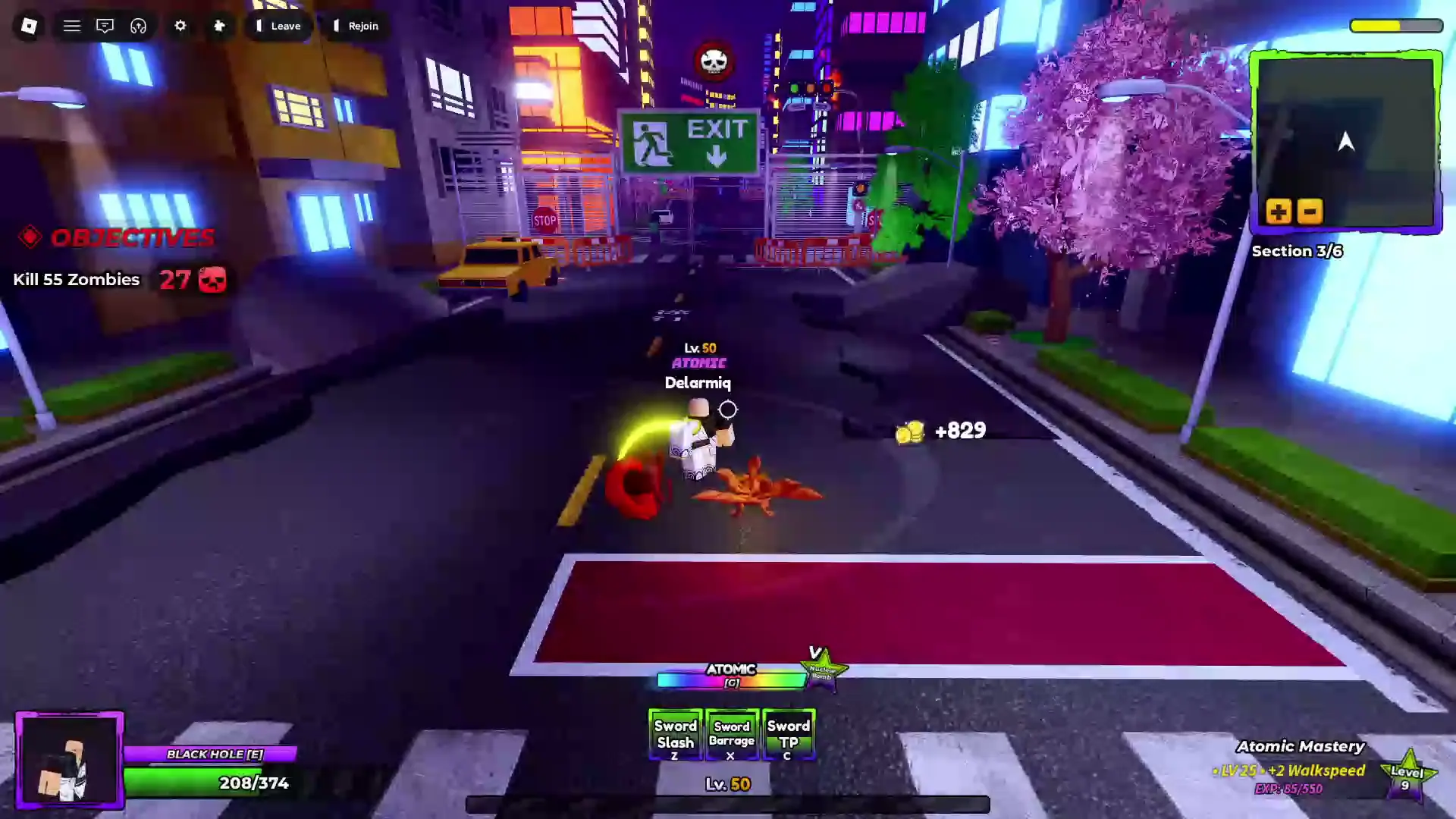 player performing M1 attack for Atomic ability in anime apocalypse