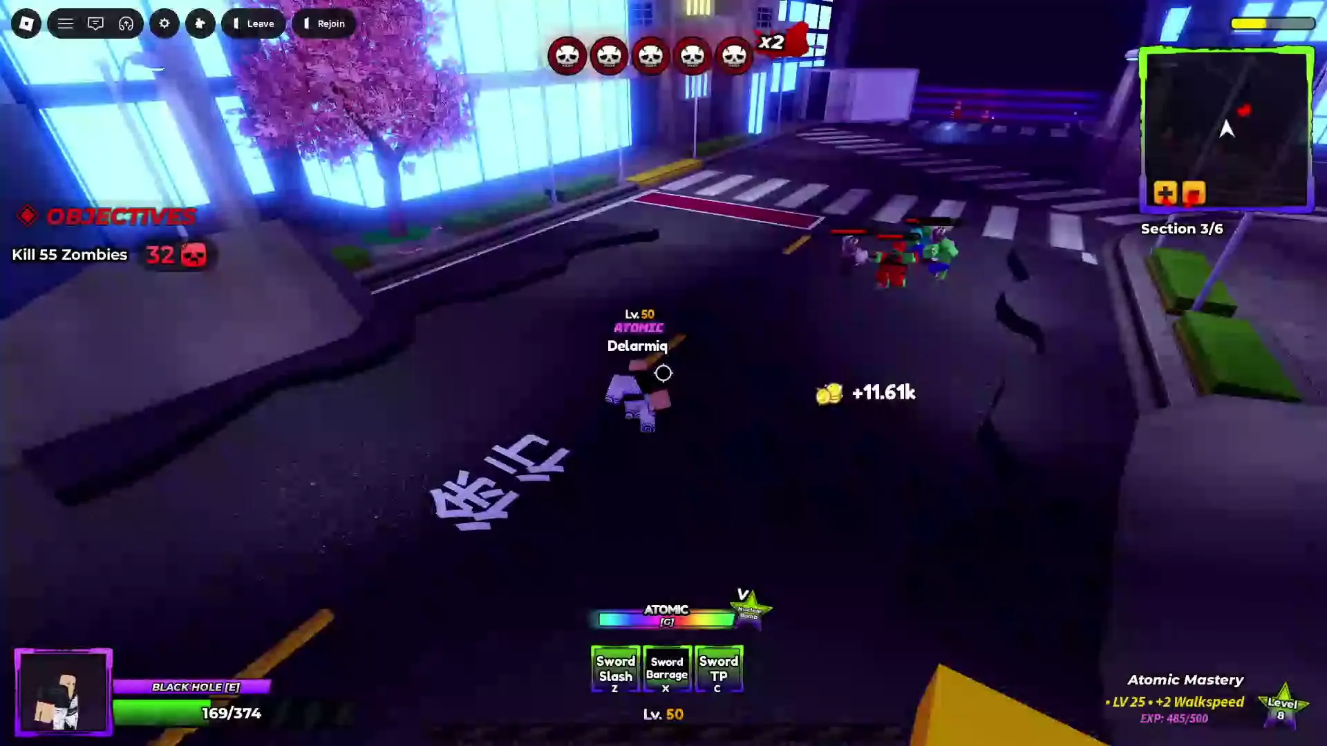 player performing C skill for Atomic ability in anime apocalypse