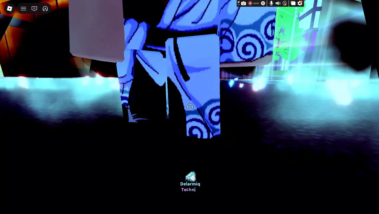 Player performing Destructive Fists Ability's G skill in anime apocalypse roblox experience
