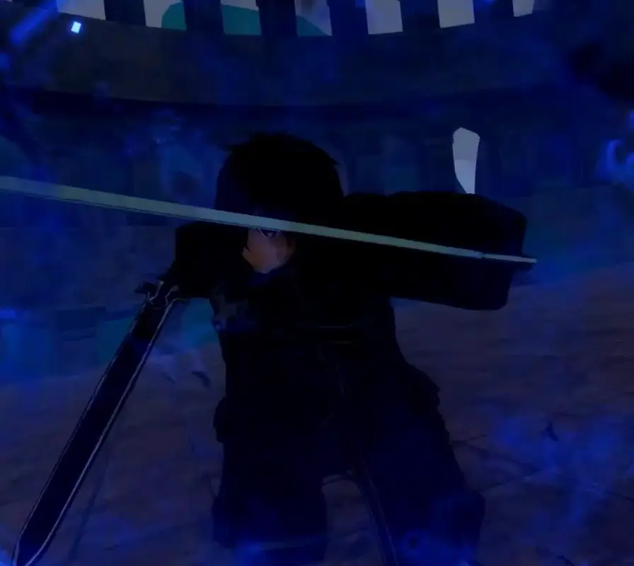 Player performing Duale Wielder's F skill in sailor piece