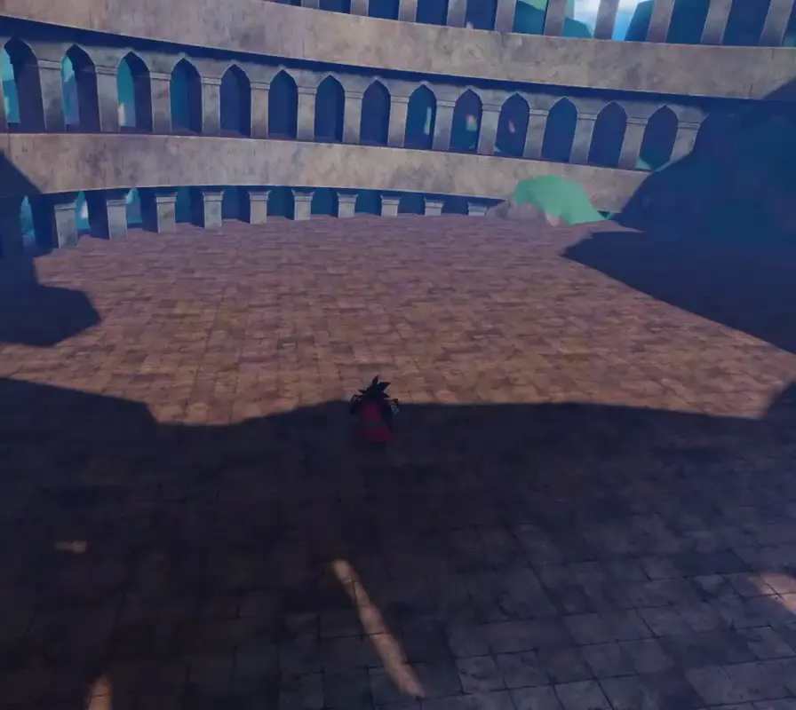 Player performing Spirit Warrior Z skill in sailor piece