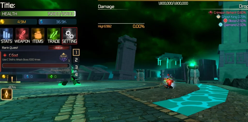 The Settings Icon in Broken Blade Roblox Experience