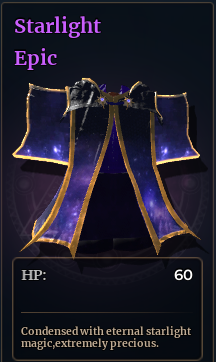 starlight epic robe in Wizard Alchemy Roblox experience