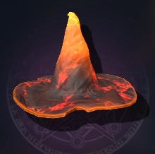 The Lava Wizard Hat in Wizard Alchemy Roblox Experience