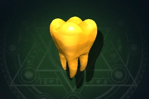 The Golden Tooth Material from Wizard Alchemy Roblox Experience