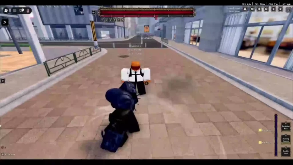 Player performing the C skill from Bomb hybrid in Devil Hunter