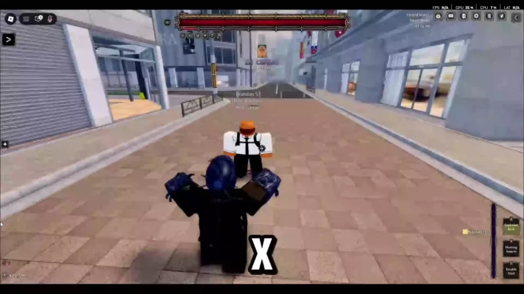 Player performing the X skill from Bomb hybrid in Devil Hunter