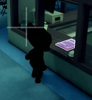 Black patient anomaly on camera in animal hospital