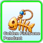 Golden Fishbone Pendant gear in Blox Monsters roblox experience