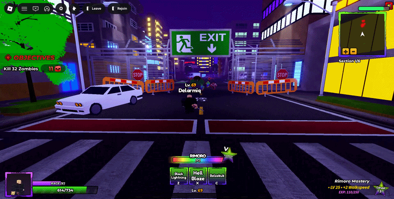 Player performing Rimoro ability's C Skill in Anime Apocalypse