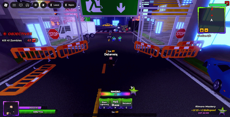 Player performing Rimoro ability's X Skill in Anime Apocalypse