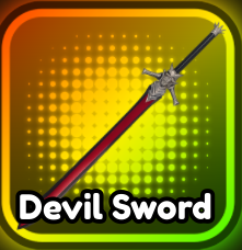 Devil Sword Equipment from Anime Squadron Roblox Experience