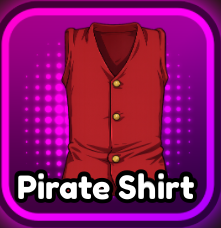 Pirate Shirt Equipment from Anime Squadron Roblox Experience