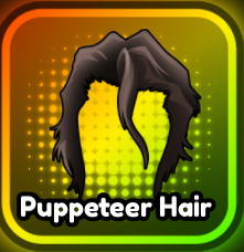 Puppeteer Hair Equipment from Anime Squadron Roblox Experience