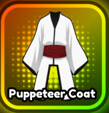 Puppeteer Coat Equipment from Anime Squadron Roblox Experience