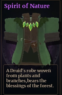 Spirit of Nature Robe from Wizard Alchemy Roblox Experience