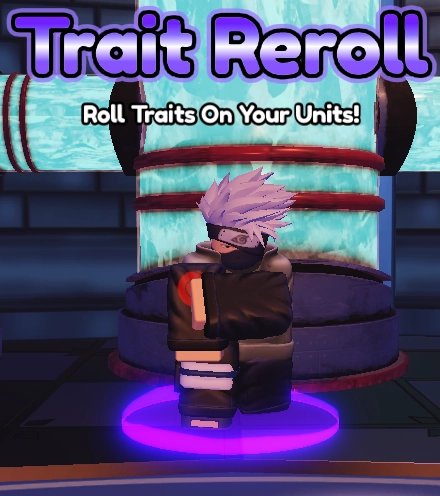 Trait Reroll NPC from Anime Squadron Roblox Experience