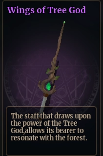 Wings of Tree God Wand from Wizard Alchemy Roblox Experience