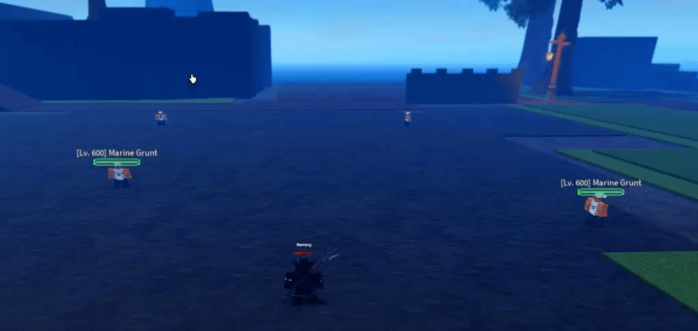 Player performing Dough Fruit's V move in Haze Seas