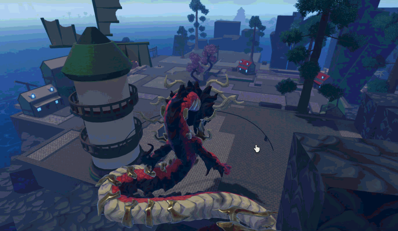 Player performing Dragon Fruitz Z move in dragon form in Haze Piece