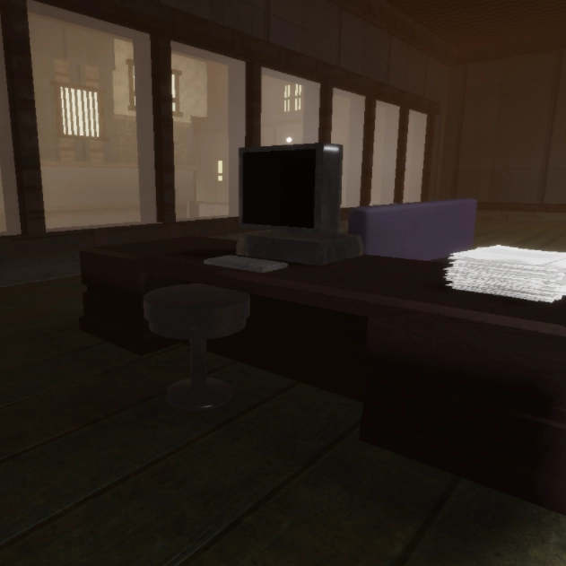 PC in the office in Purgatorio roblox experience