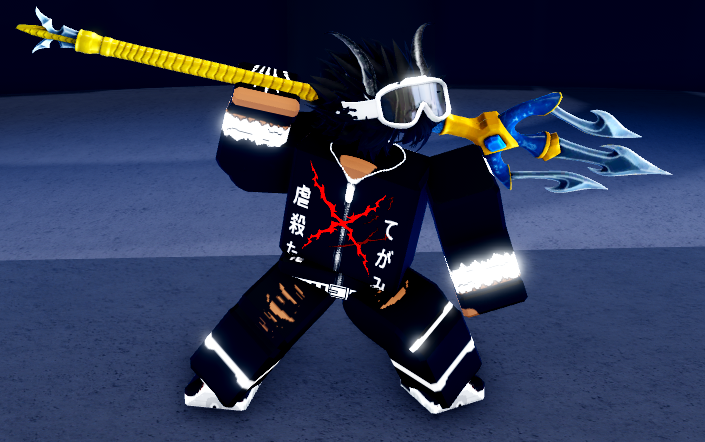 Golden Staff v2 Sword from Haze Seas Roblox Experience