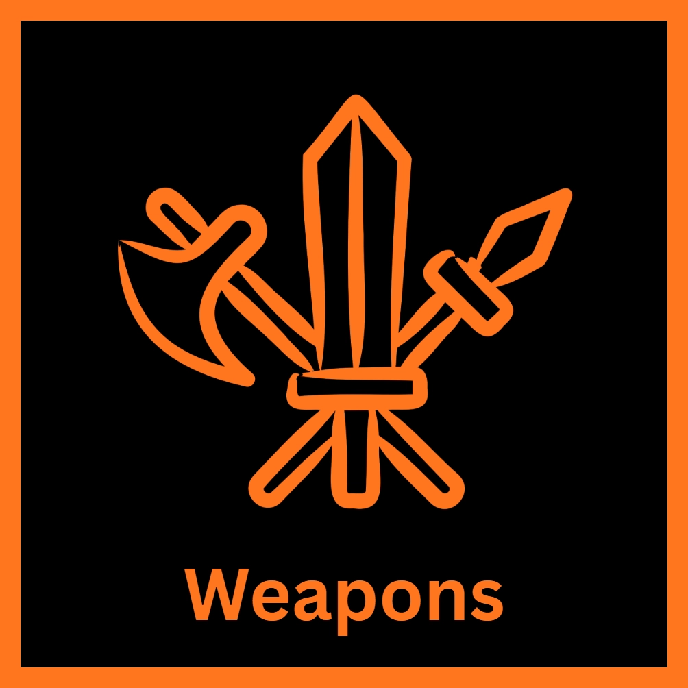 Weapons in Purgatorio Roblox Experience