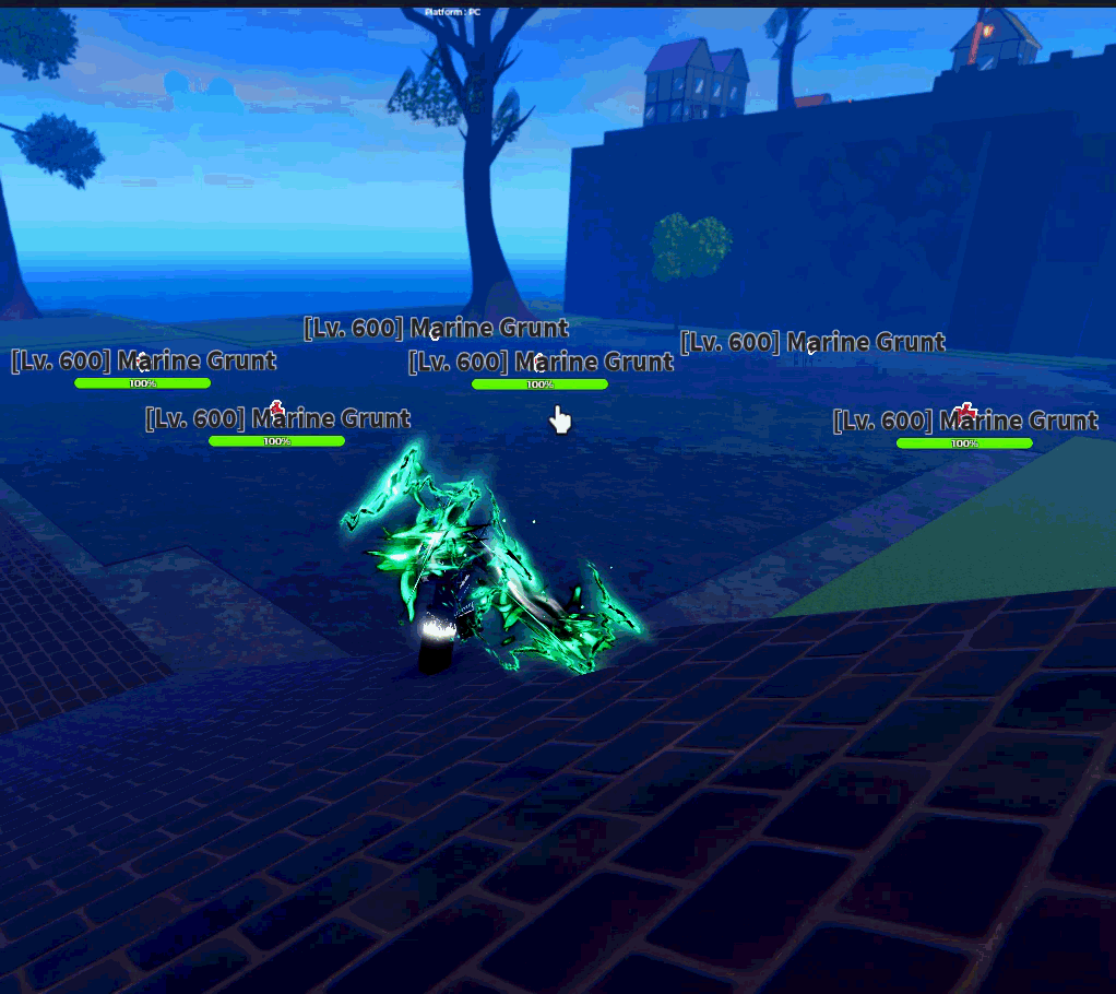 Soul Erruption Skill Dual Dark Blade from Haze Seas Roblox Experience